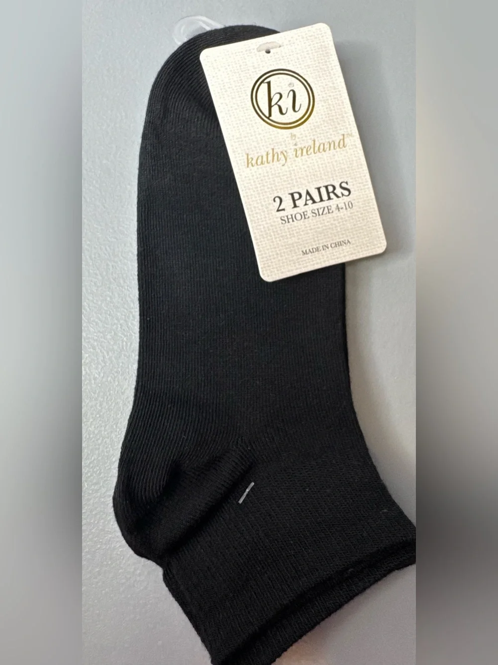 kathy ireland Black Low-Cut No-Show Socks – 2 Pack